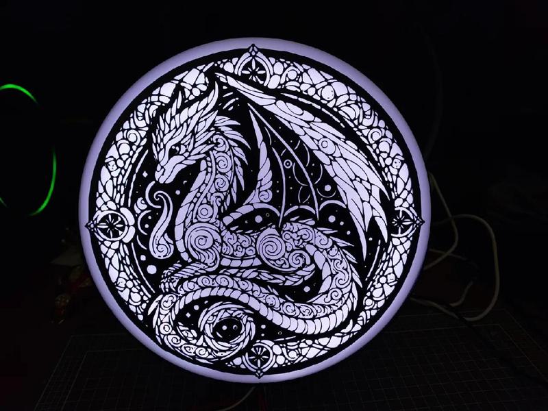 White Dragon wall art   