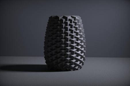 Unique trianglar pattern vase