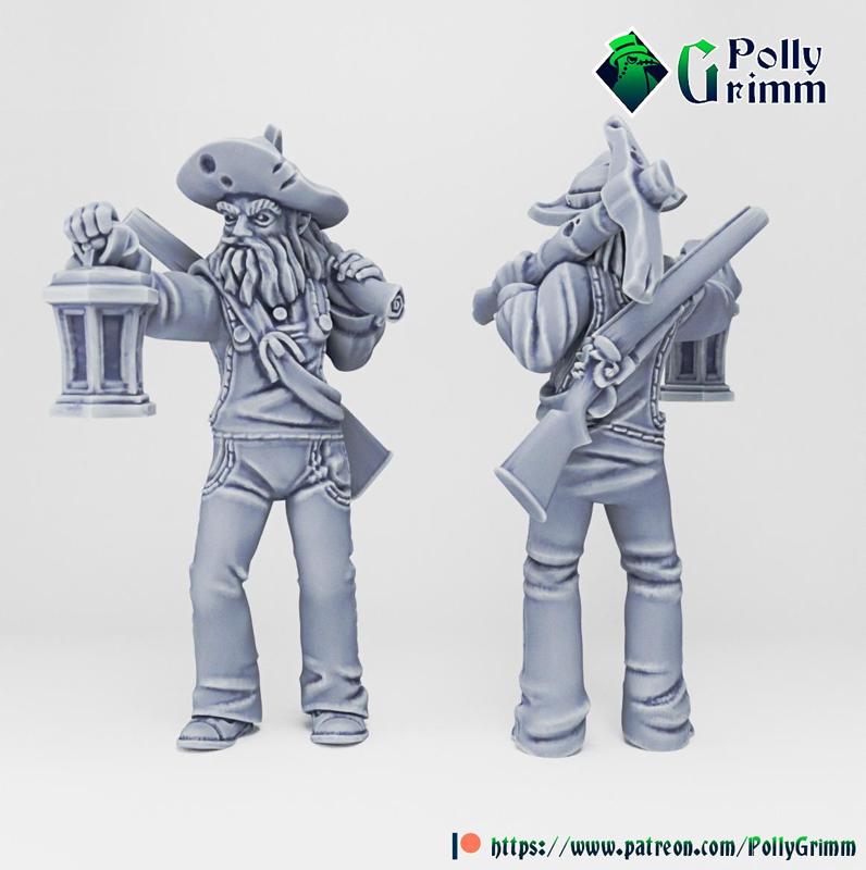 Tabletop historic miniature. Wild west set. Prospector gold digger