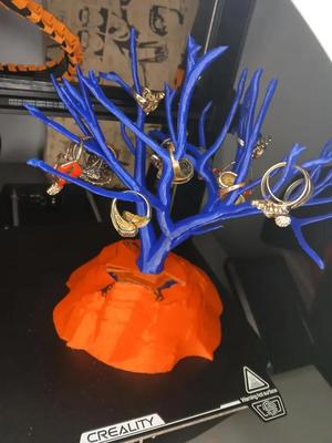 jewelry tree BLUE RED   