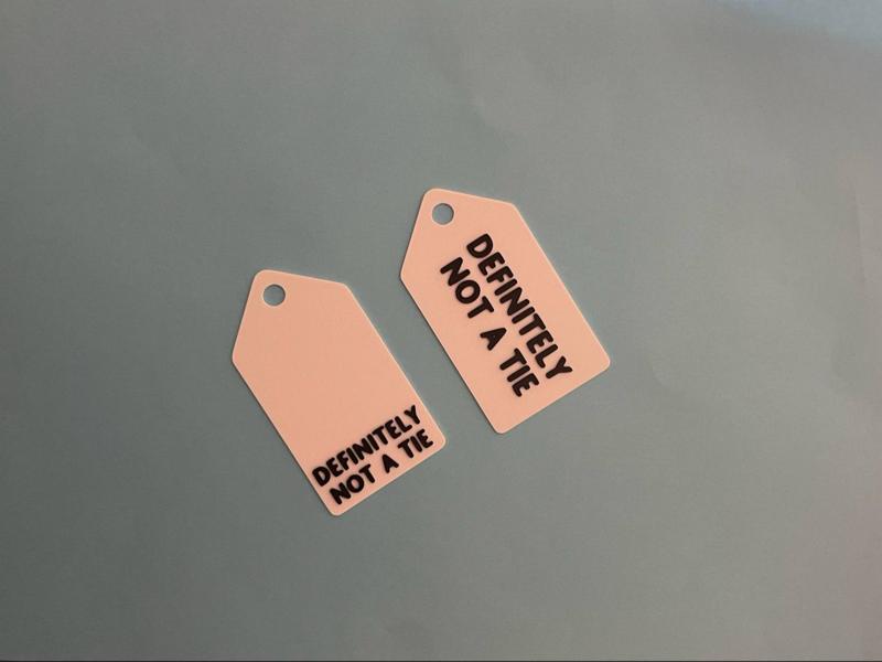 Definitely Not A Tie Gift Tag - Father's Day 