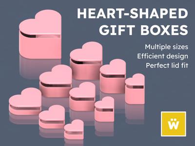 Valentine's Day Heart Gift Box (Multiple Sizes)