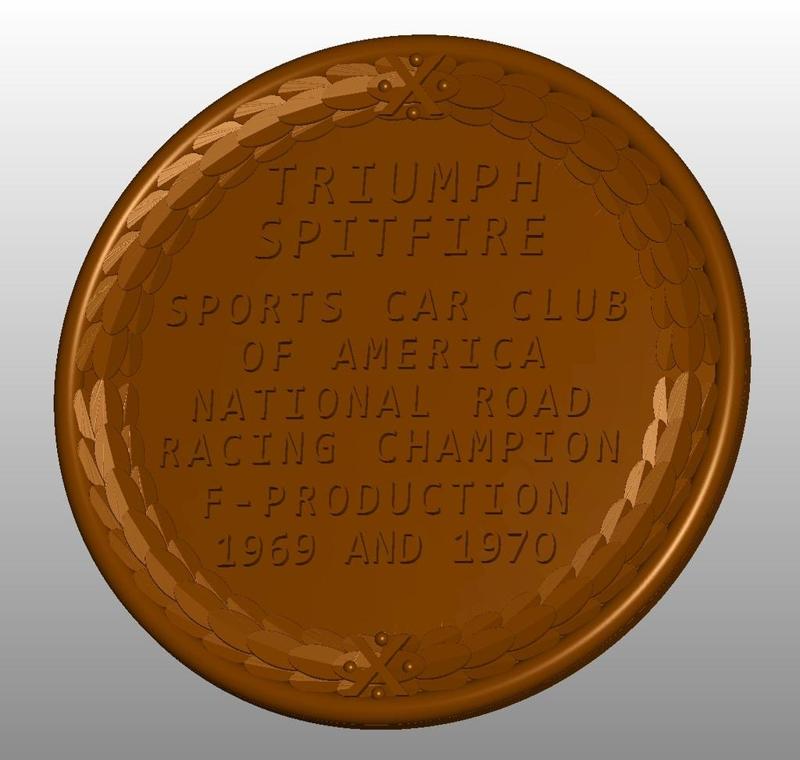 Triumph Spitfire SCCA dash medallion