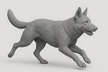 German Shepherd Dog STL FILE FOR PRINTER 3D