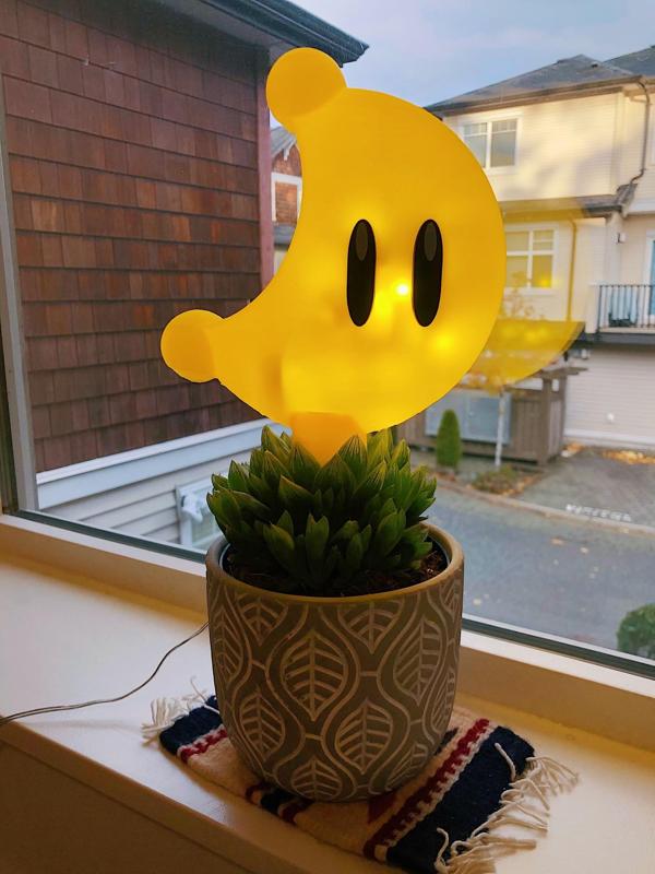 Power Moon Christmas Tree Topper and Night Light