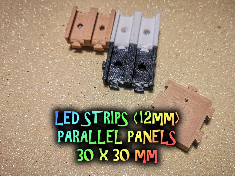 PARALLEL PANELS FOR LED STRAPS (30x30mm) 12mm