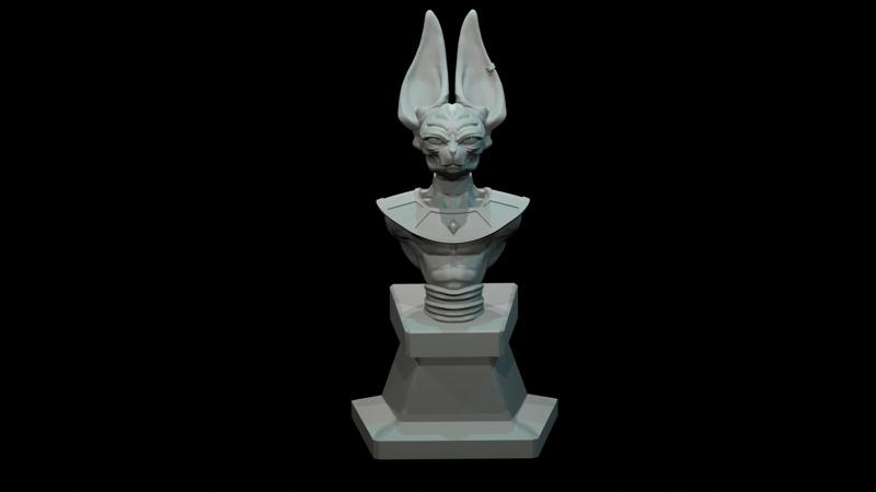 Beerus Bust - God of Destruction 3D Model