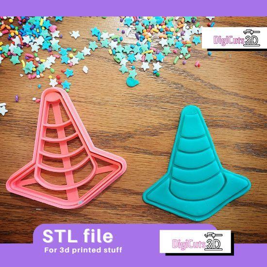 Traffic Cone Cookie Cutter - STL File for 3D Printing