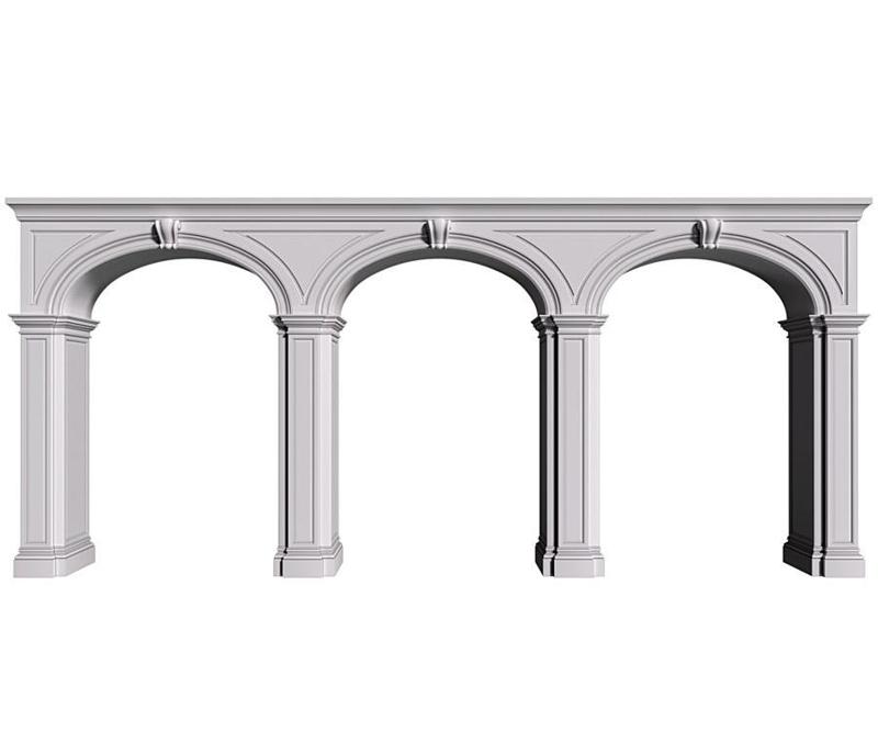 Arched interior opening.Arcade.Door Portal.Arched Opening.Arched doorway