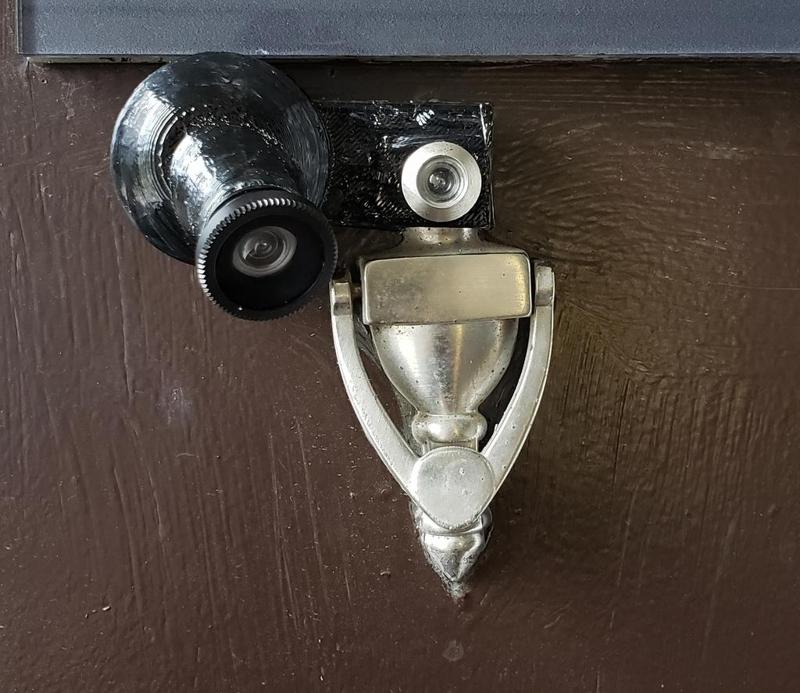 Door Peep Hole CSI camera Enclosure with Wide angle lens lip