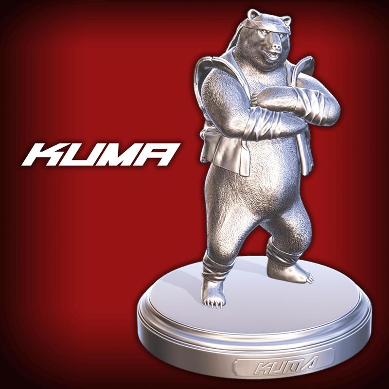 Tekken 8 - Kuma statue