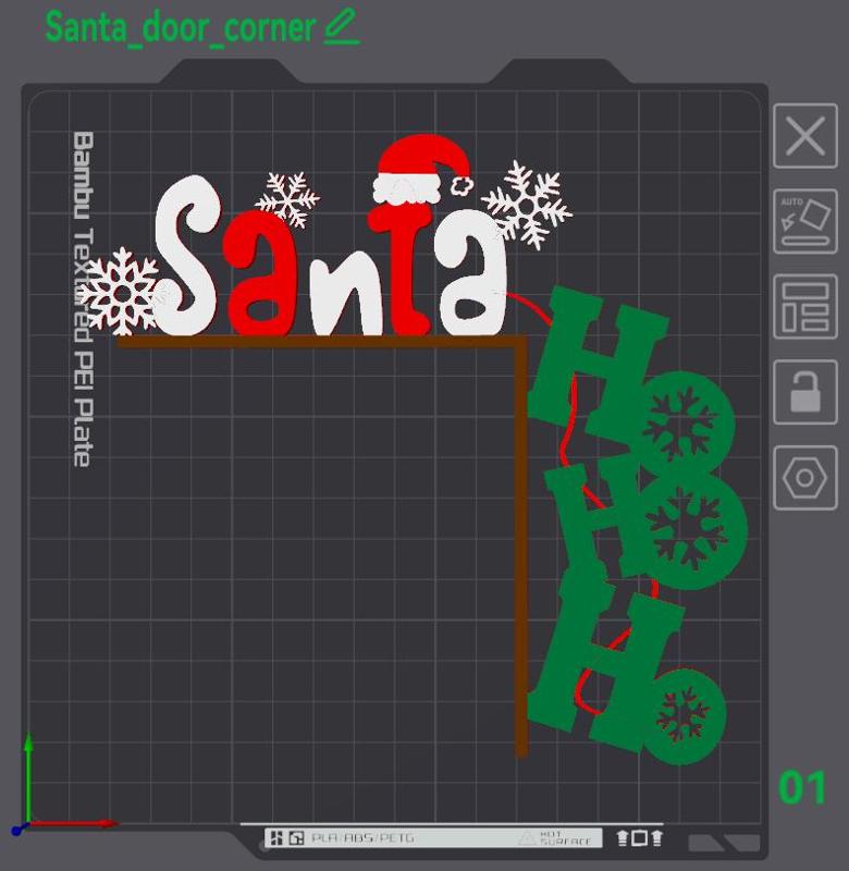 Santa_door corner Christmas decoration