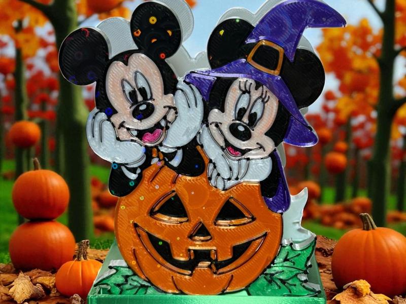 Mickey and Minnie Mouse Halloween Napkin Holder