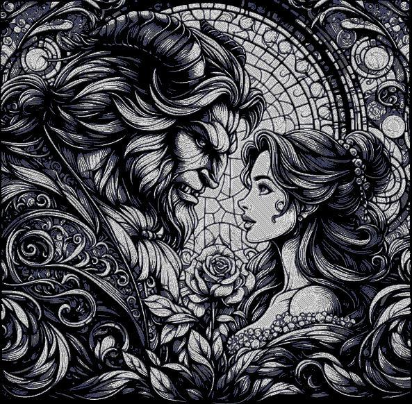 "Eternal Love in Relief: Inspired by Beauty and the Beast."