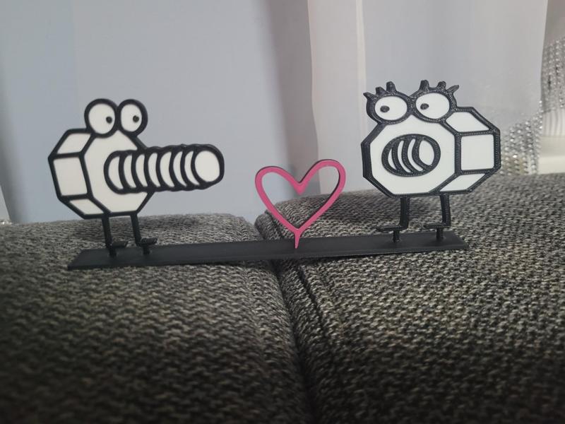 Walentynkowe Zakochane  Śrubki 