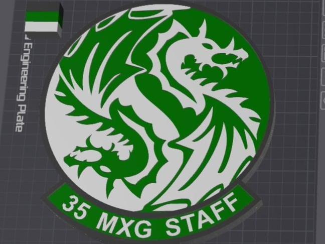 35th MXG Staff Award Plaque and Base 