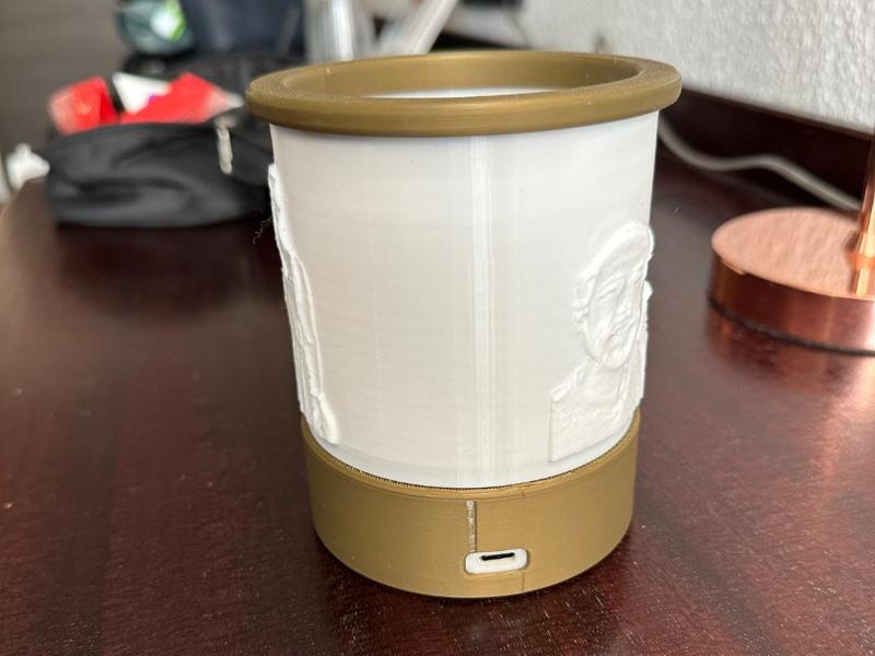 Base and top ring for lithophane with Kölvatten