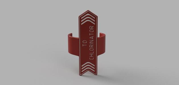 Pool Plumbing Tags - "To Chlorinator"