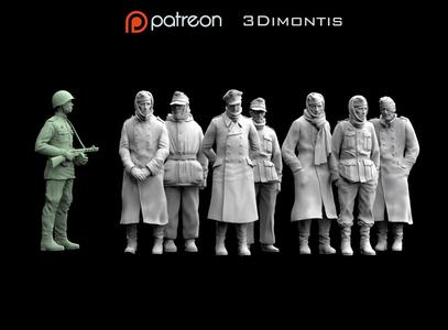 captured German soldiers 3D print model