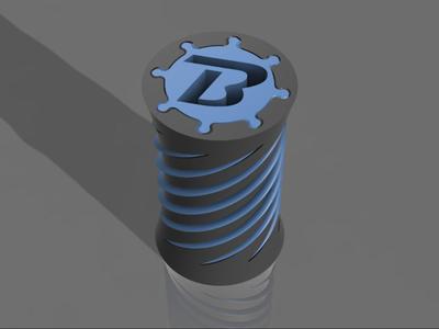 Spiral Fidget - Internal Letter B - Exposed Spiral