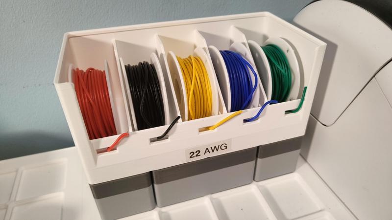 Gridfinity 5x Wire Spool Bin (2×4×11)