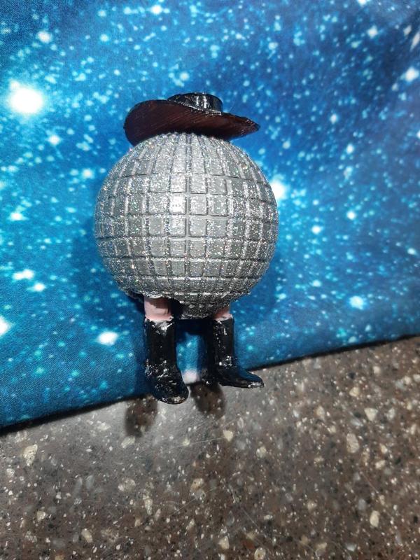 Disco Ball and Cowboy Boots.