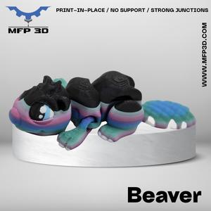 ARTICULATED BEAVER - MFP3D - NO SUPPORT - PRINT IN PLACE - SENSORY TOY - FIDGET