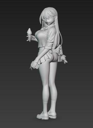 NSFW Sexy Anime Girl with Ice Cream +18