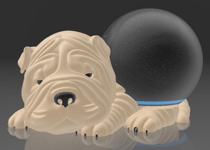 Suporte Alexa Echo Dot 4a e 5a Geração BABY SHARPEI LYING