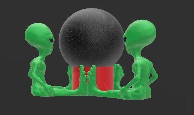 Suporte Alexa Echo Dot 4a e 5a Geração 3 Aliens Culto a ECHO