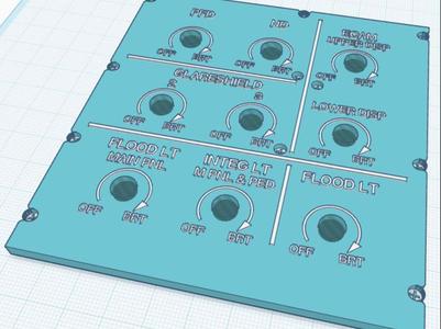 A320 Interior lighting panel
