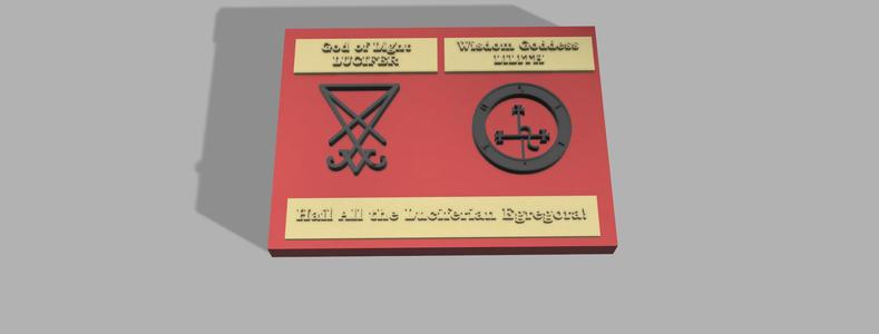 Frame with Sigils of Lucifer and Lilith