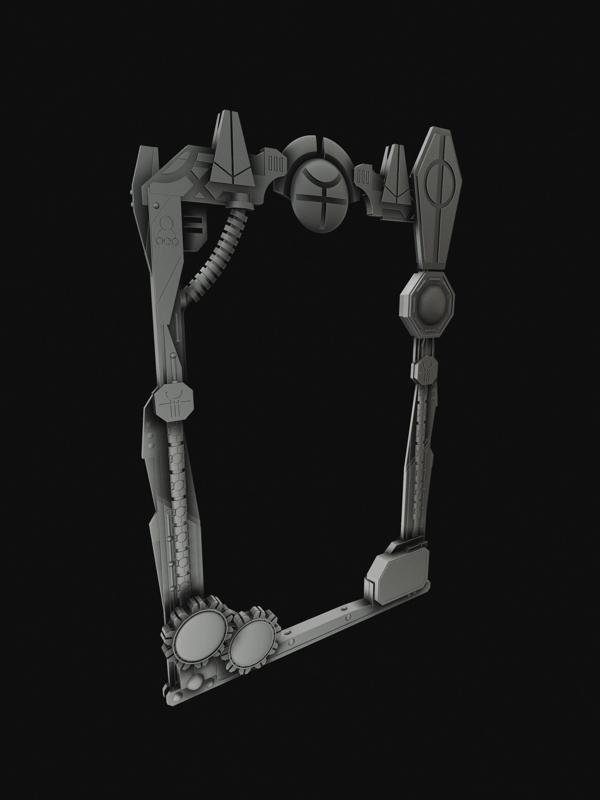 Necro forged warp gate card frame