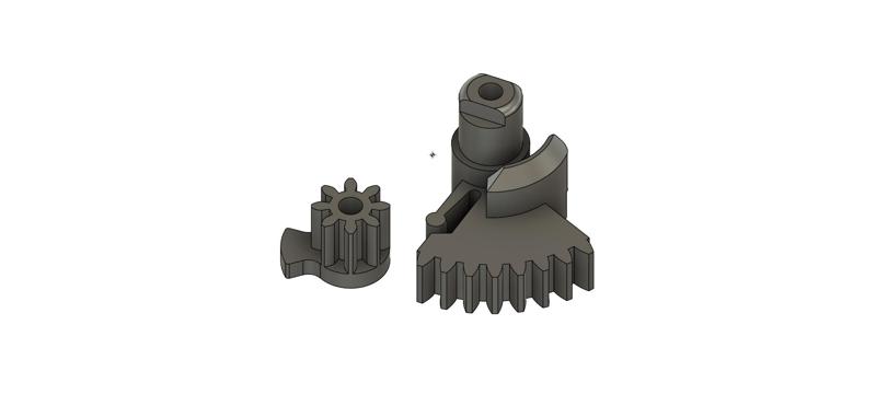 Fiat central locking gear set