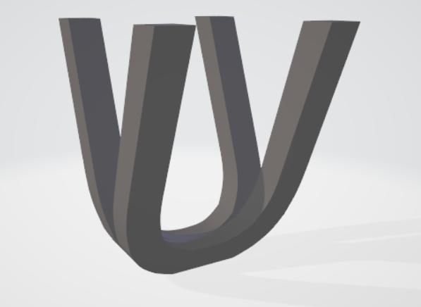 UV art combination letters 90° rotation