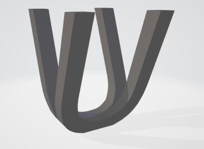 UV art combination letters 90° rotation