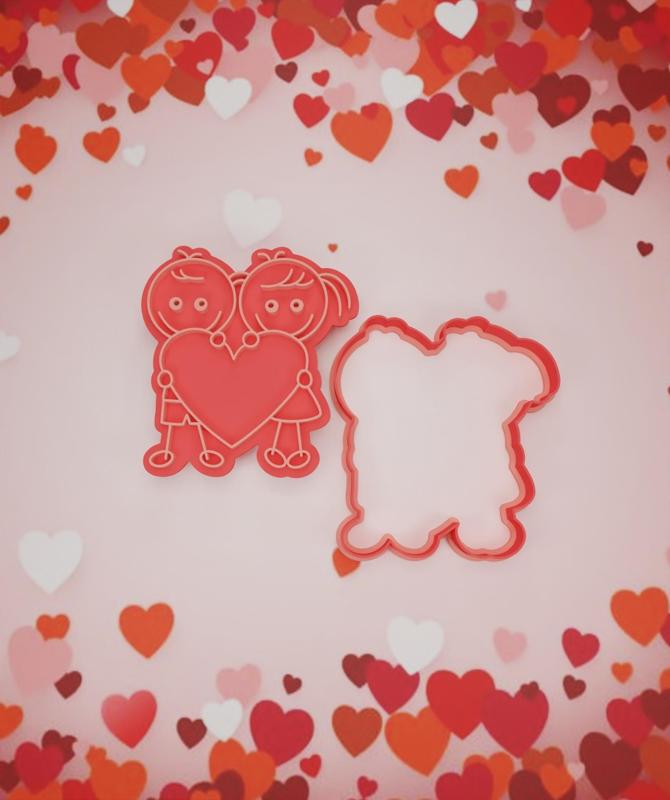 Valentine's Day Stamp #23 "Couple Heart".