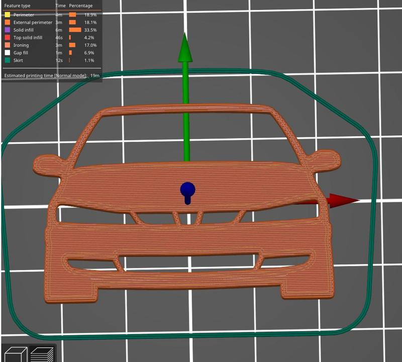 Peugeot 406 front silhouette key