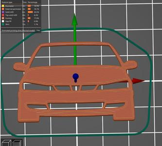 Peugeot 406 front silhouette key