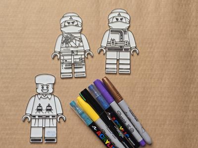 Zane Ninjago Brick Coloring Craft Pack