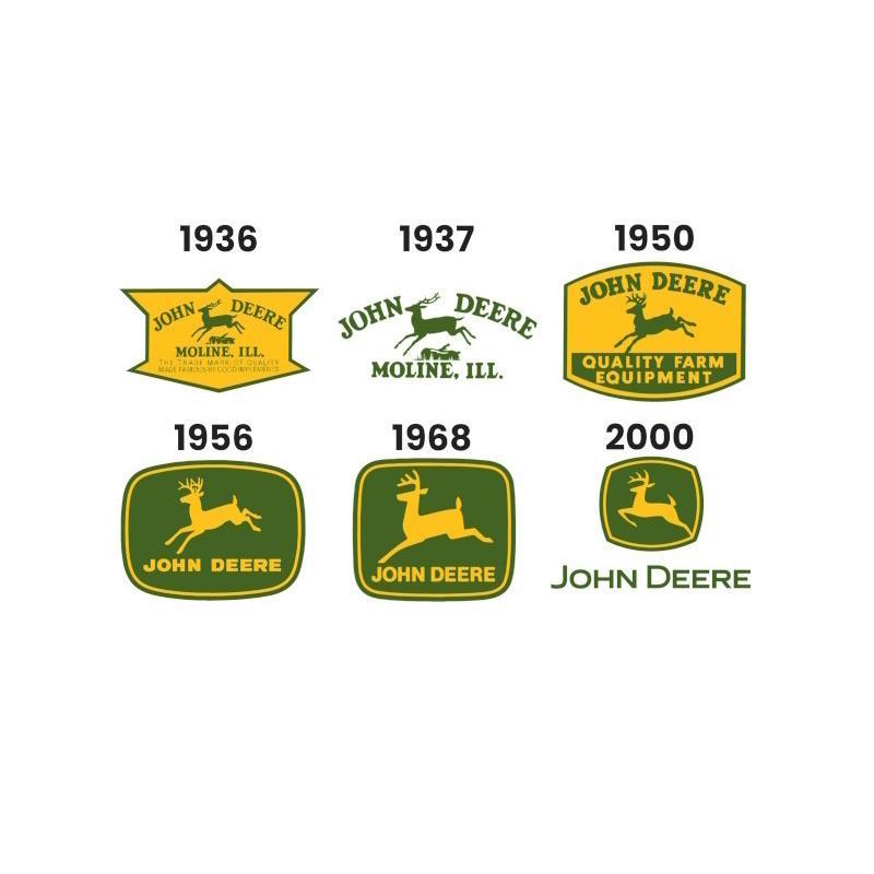 John Deere Logos - From 1936 to today 🚜✨