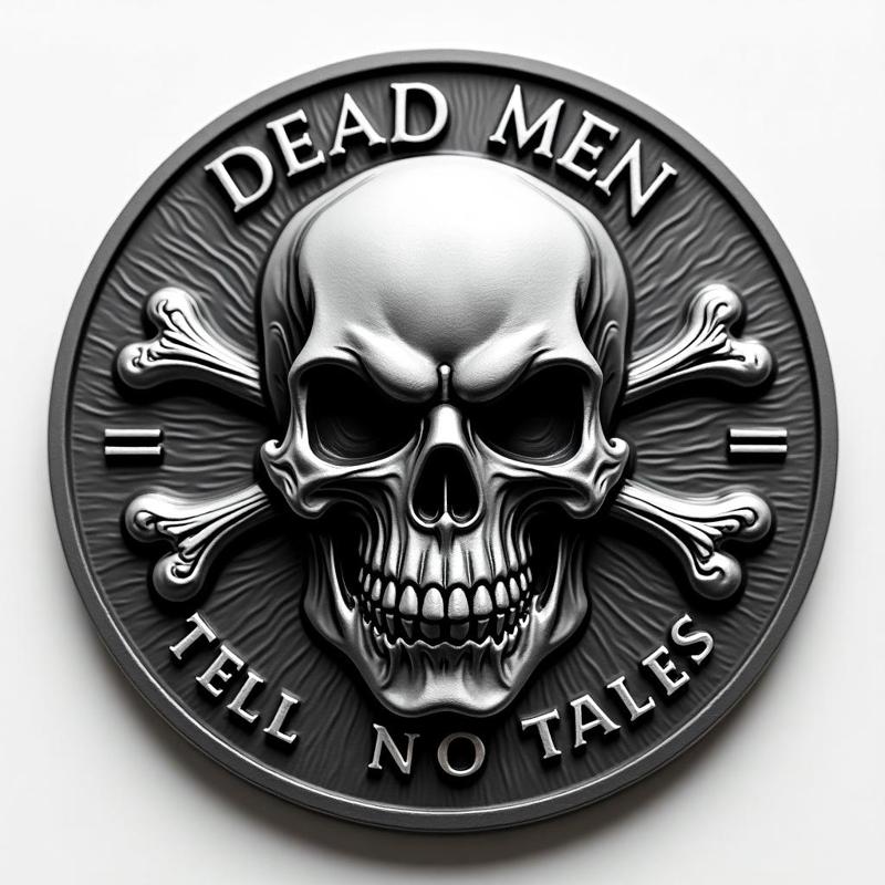Dead men tell no tales pirate coin wall art