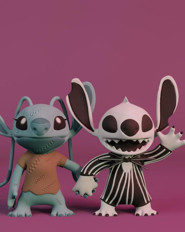stitch and angel halloween