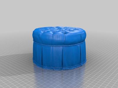 Round Dimpled Ottoman 