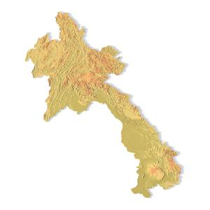Laos Topographic Map – 3D Model for 3D Printing & CNC Carving