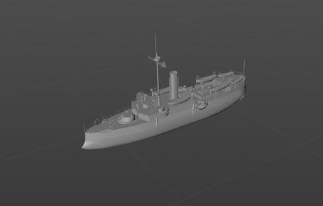 Digital model of China's "Pingyuan" ironclad warship