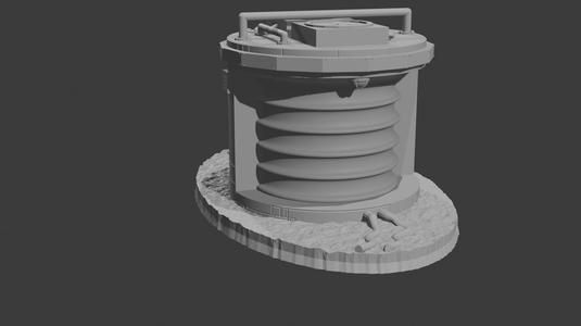 Plasma Generator Terrain – Sci-Fi Wargaming Building (110x68mm Base)
