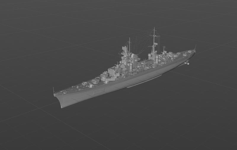 German cruiser "Dorn Cross" 3D model material