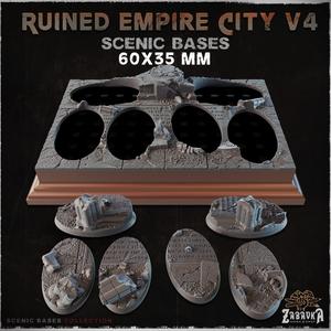 Ruined Empire City V4 - Scenic Bases (60х35mm Bases)