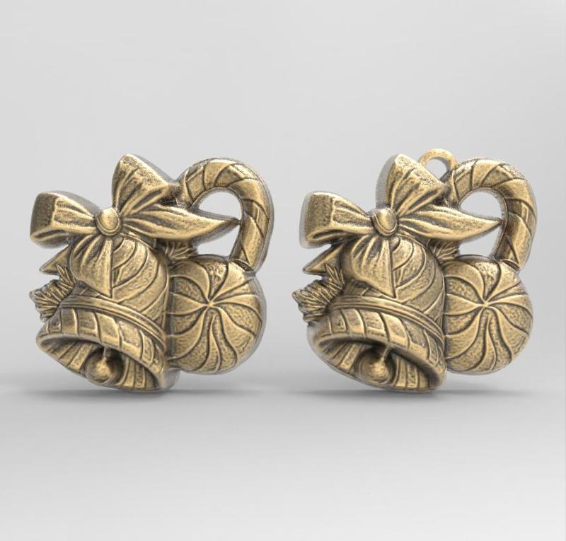 christmas bell and candy decor